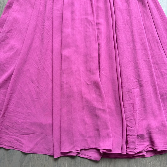Simkhai Carli Plisse Halter Midi Dress Halter Opera Pink - Size 2 - Picture 5 of 10